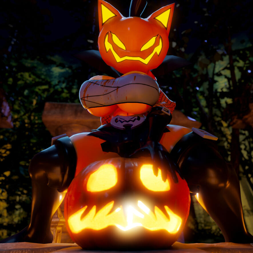 Pumpkin Riding (Model: CryptiaCurves)