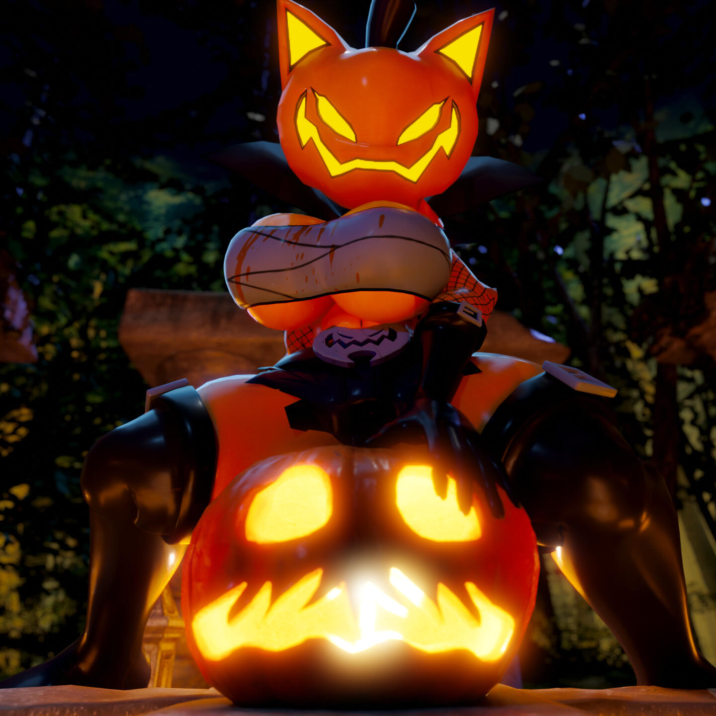 Pumpkin Riding (Model: CryptiaCurves)